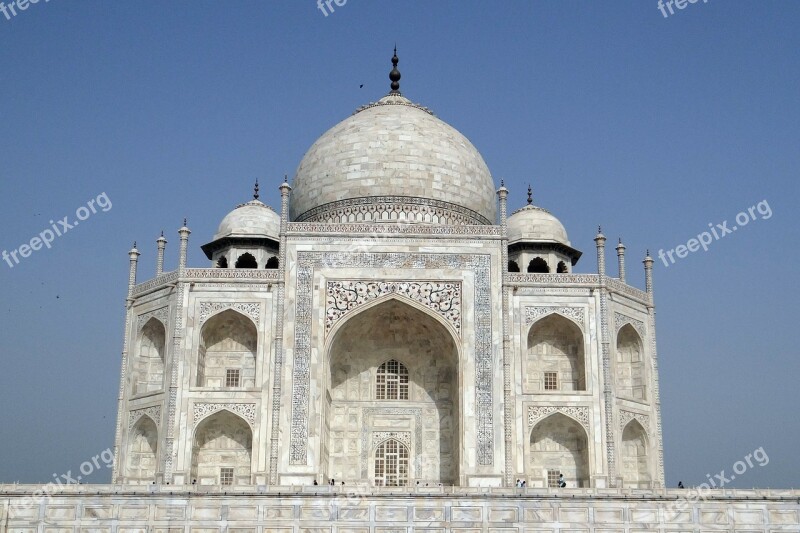 Taj Mahal Unesco Site World Wonder White Marble Monument