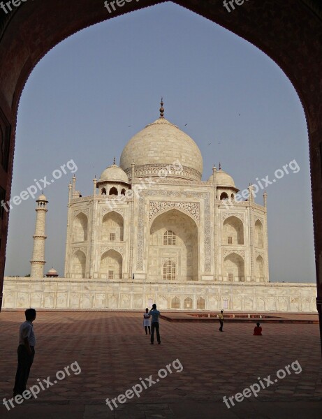 Taj Mahal Unesco Site World Wonder White Marble Monument