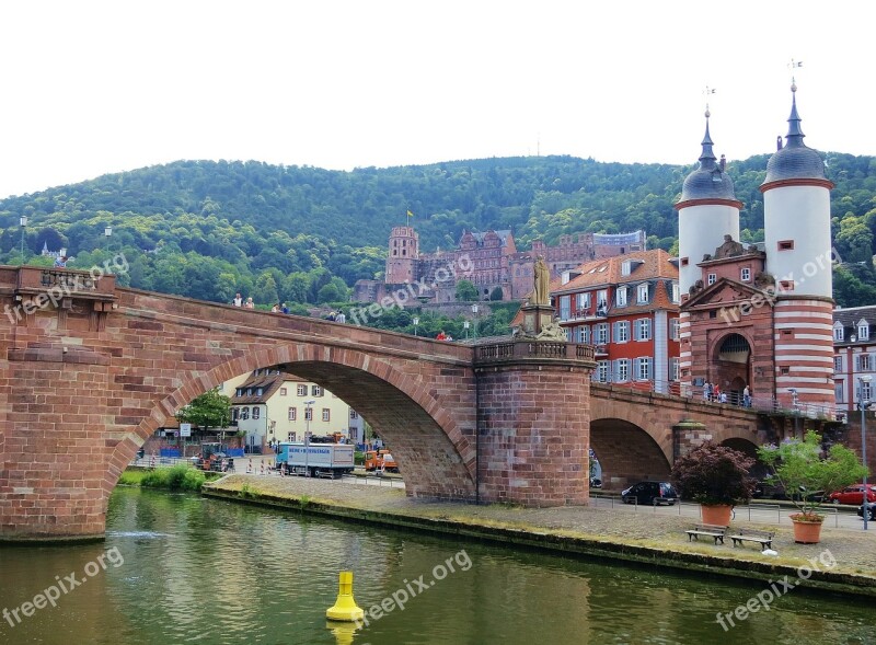 Heidelberg Bridge Neckar Old Bridge Castle