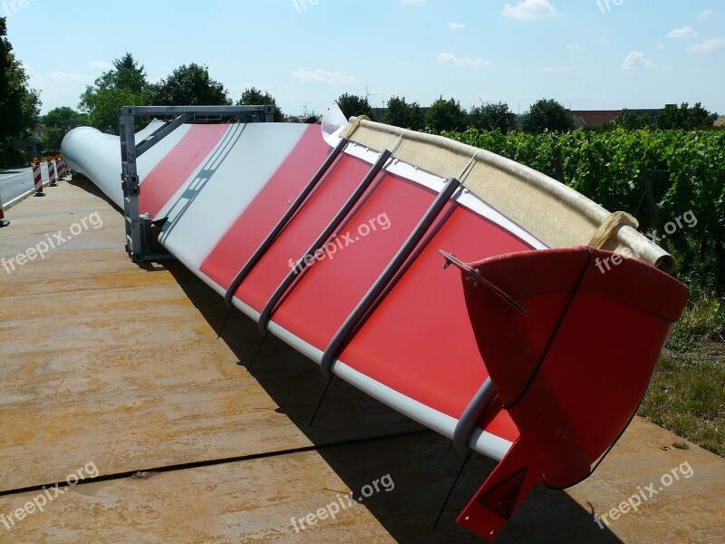 Technology Windmill Wings Waiting For Transport Wind Energy Assembly