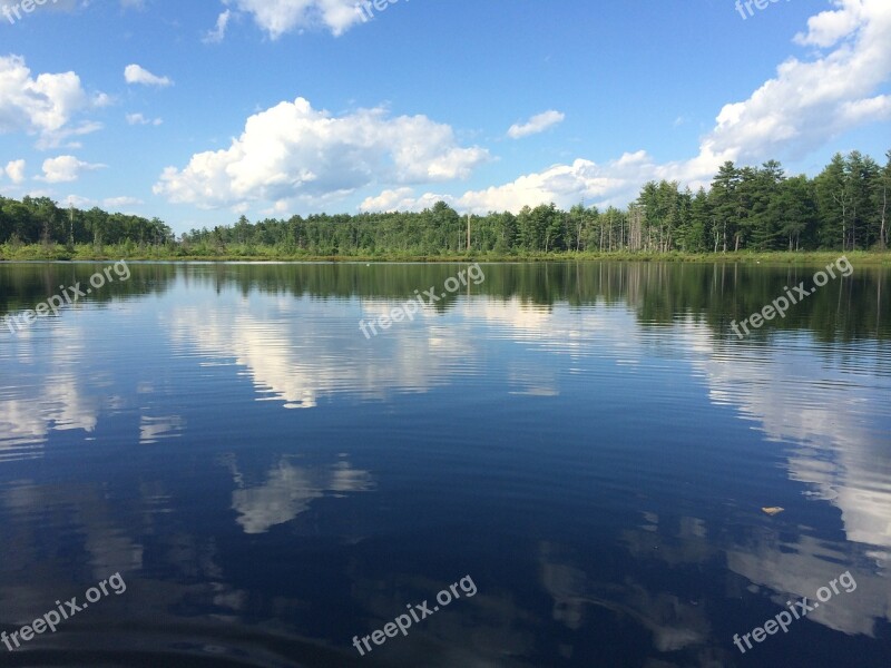 Lake Water Trees Nature Landscape