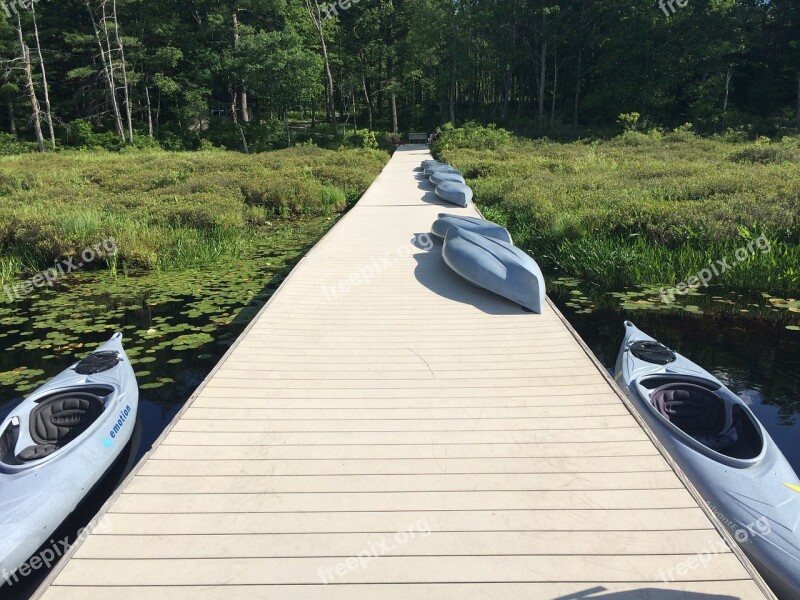 Kayak Pier Watersports Lake Summer