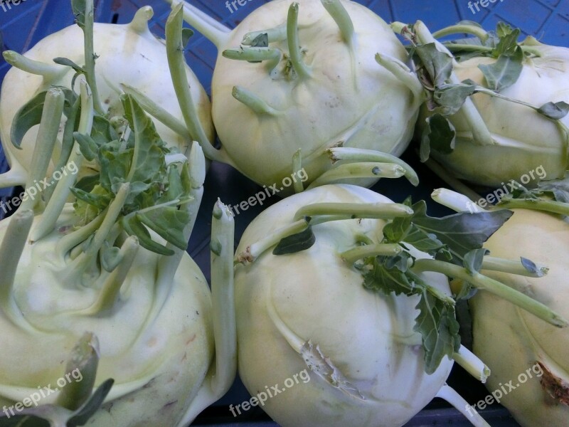 Kohlrabi Vegetables Healthy Tuber Free Photos