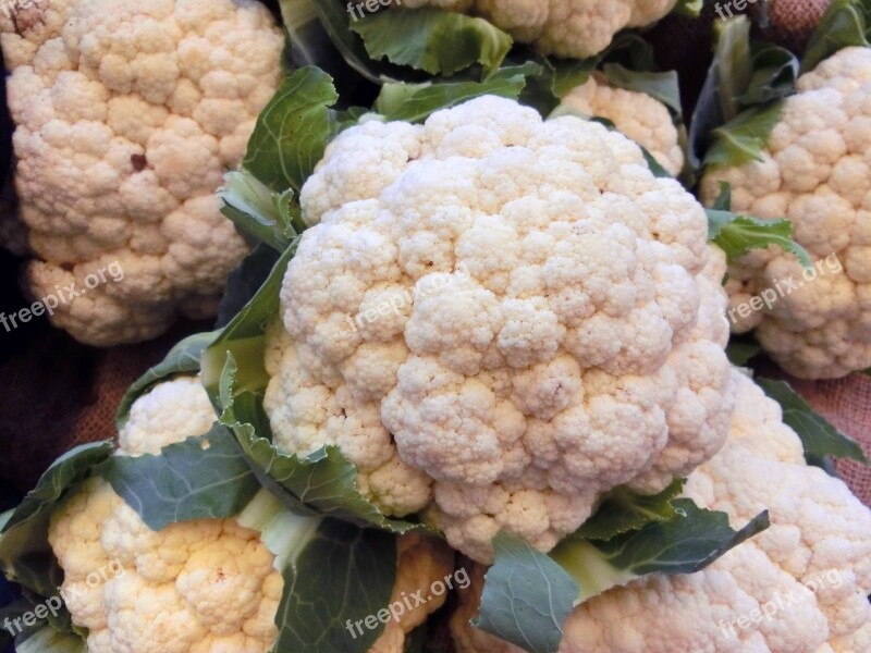 Cauliflower Vegetables Healthy Vitamins Kohl