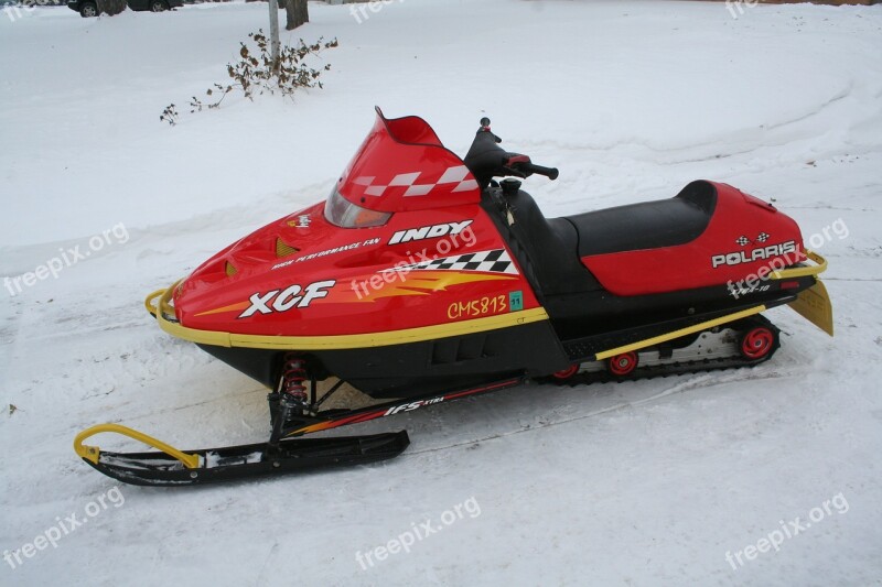 Snowmobile Winter Snow Cold Sport