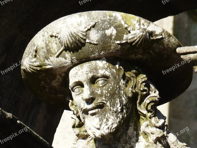 Jakob Sculpture Stone Stone Figure Santiago Compostela Di