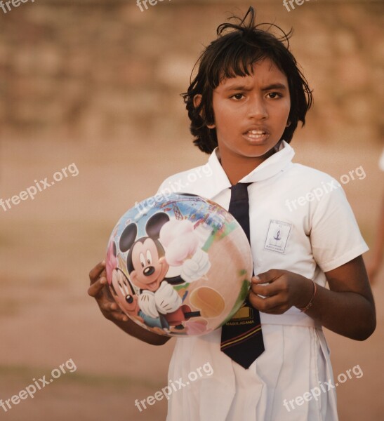 Kid Girl Teen Play Ball