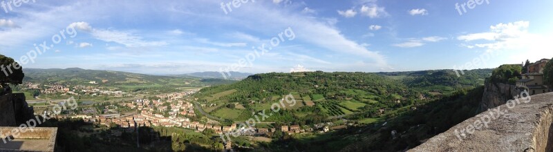 Orvieto Italy Panorama Hills Free Photos