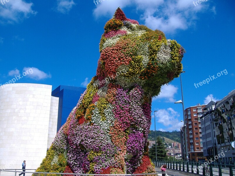 Puppy Flowers Bilbao Gughenheim Spain