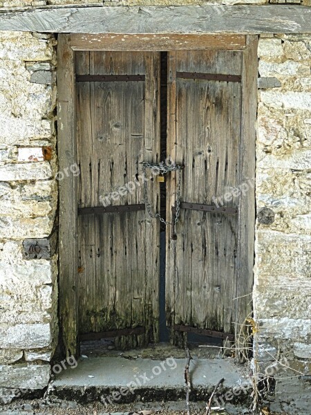 Door Old Village Wood Entrance