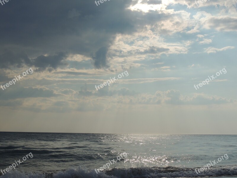 Sea Clouds Beach Greece Free Photos