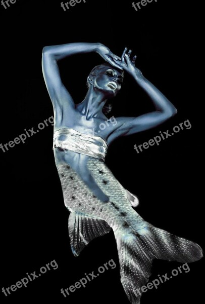 Mermaid Fish Man Woman Mythical Creatures Free Photos