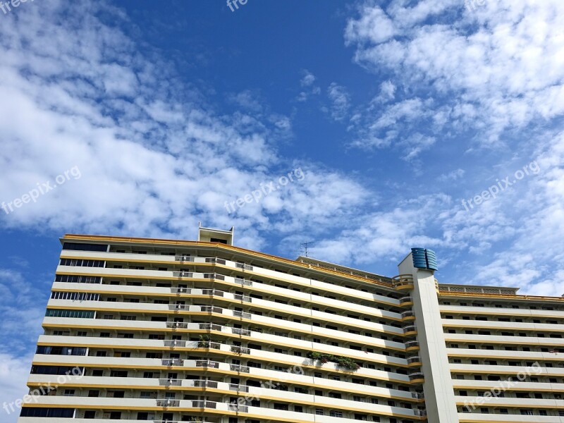 Building Sky Blue Singapore Housing