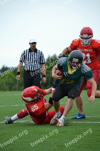 Football American Football Cooperation Courage Helmet