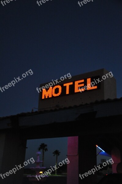 Motel Night Neon Nevada Hotel