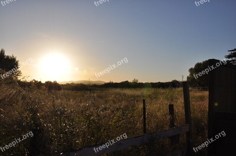 Nature Sunset Outdoors Landscape Sunshine