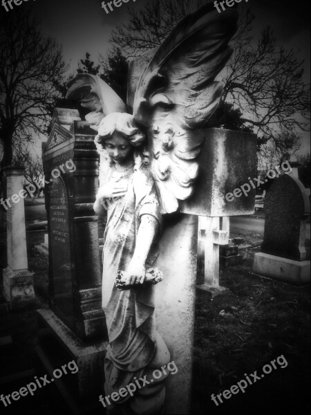 Angel Headstone Statue Grave Stone