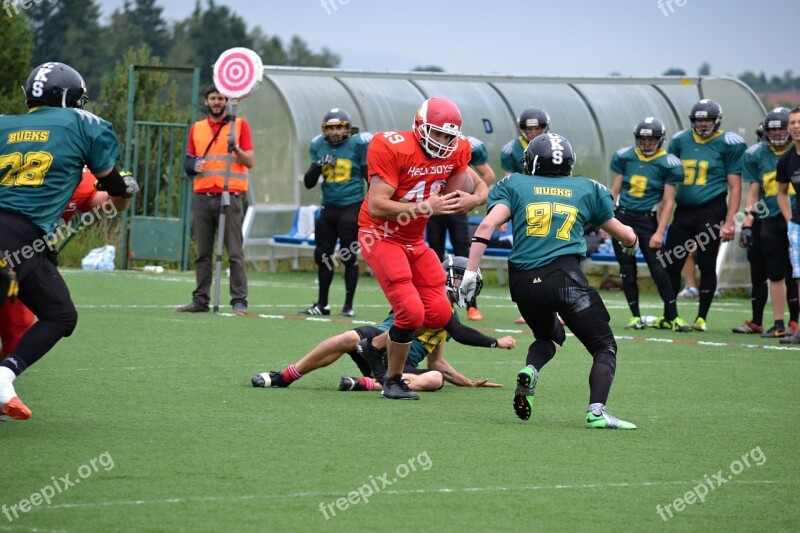 American Football Football Team Ball Run