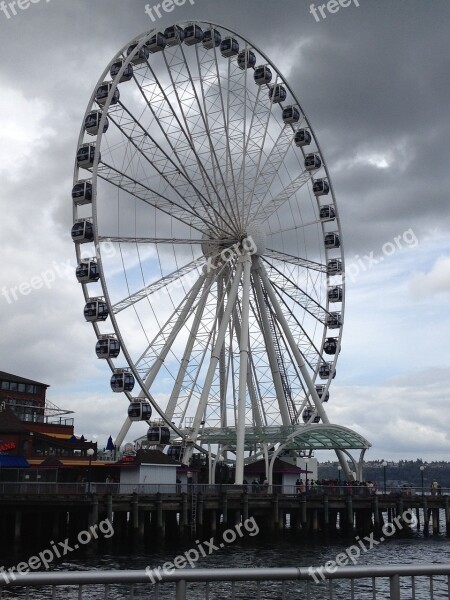 Seattle Ferris Wheel Northwest Washington Amusement