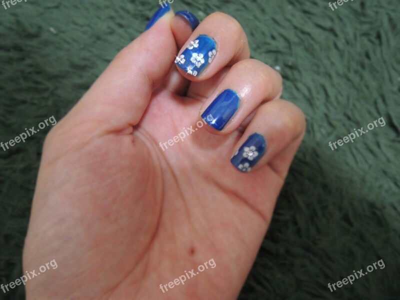 Manicure Nail Art Hand Floral Design Free Photos