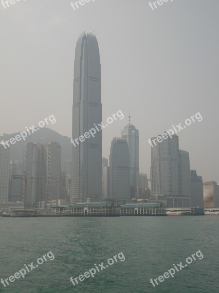 Hongkong Skyline Smog City Free Photos