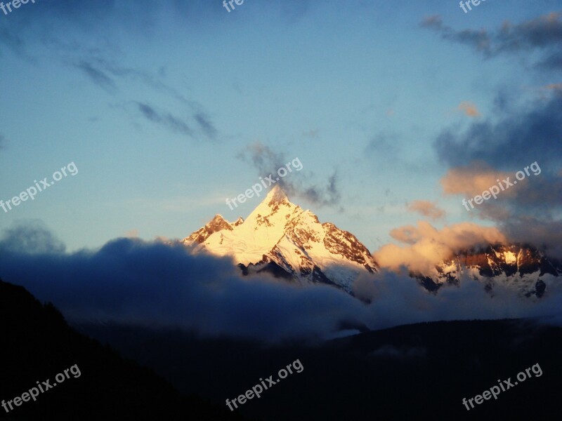 Mountain Sacred Meilin Mountain Sunrise Landscape