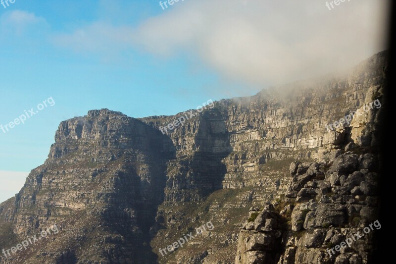 Table Mountain Africa Mountain Cloud Cape