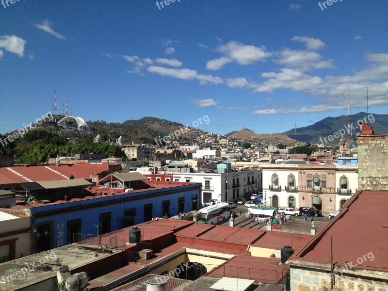 Oaxaca City Houses Mexico Colonial