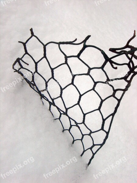 Wire White Black Snow Mesh