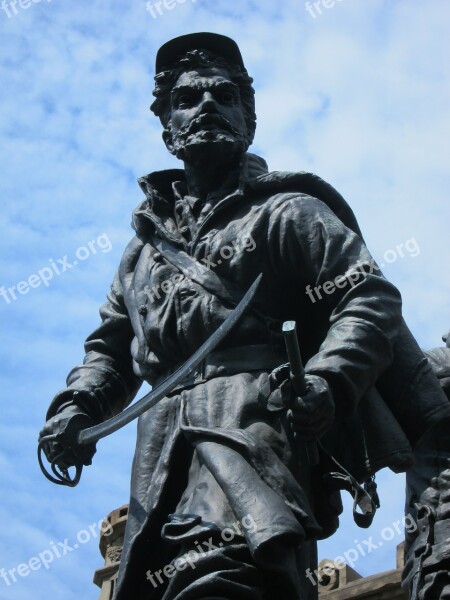 Soldier Bronze Statue Monument Memorial