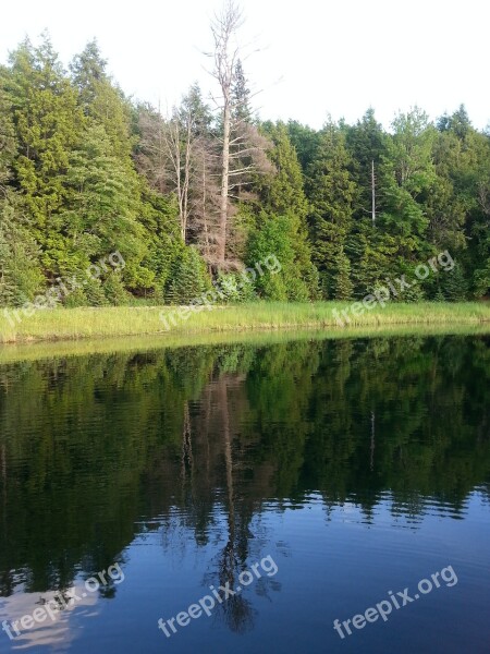 Lake Reflection Shore Landscape Nature