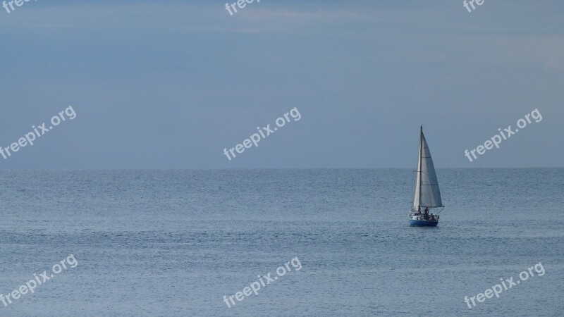 Sailing Boat Sea Sail Water Mood