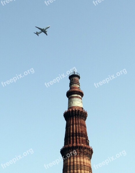 Qutb Minar Aeroplane Qutub Minar Qutab Islamic Monument