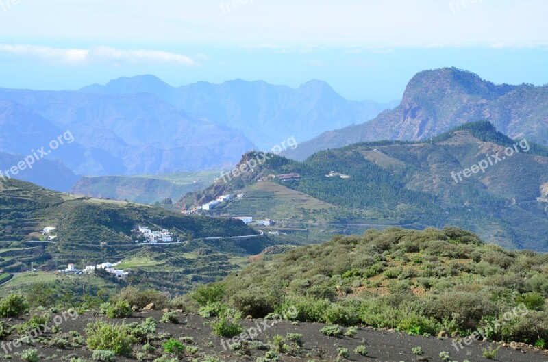 Gran Canaria Canary Islands Spain Landscape Mountains