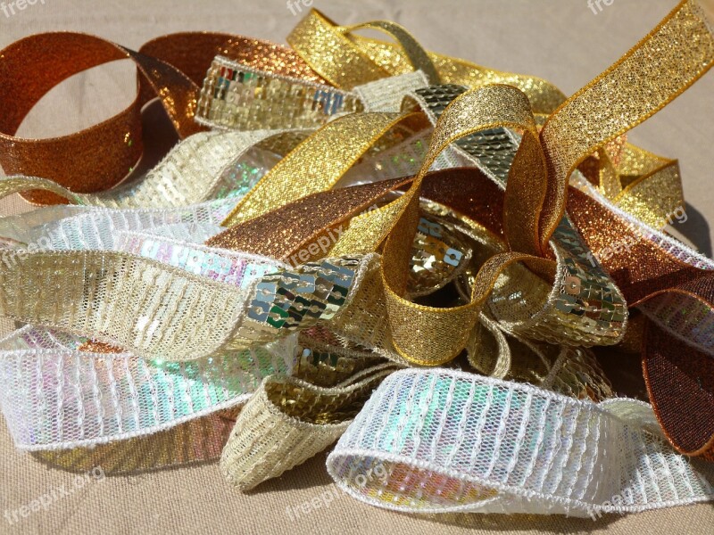 Gold Ribbon Trims Sewing Haberdashery Ribbon