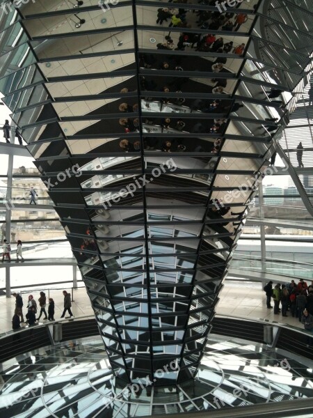 Berlin Glass Dome Reichstag Building Architecture Free Photos