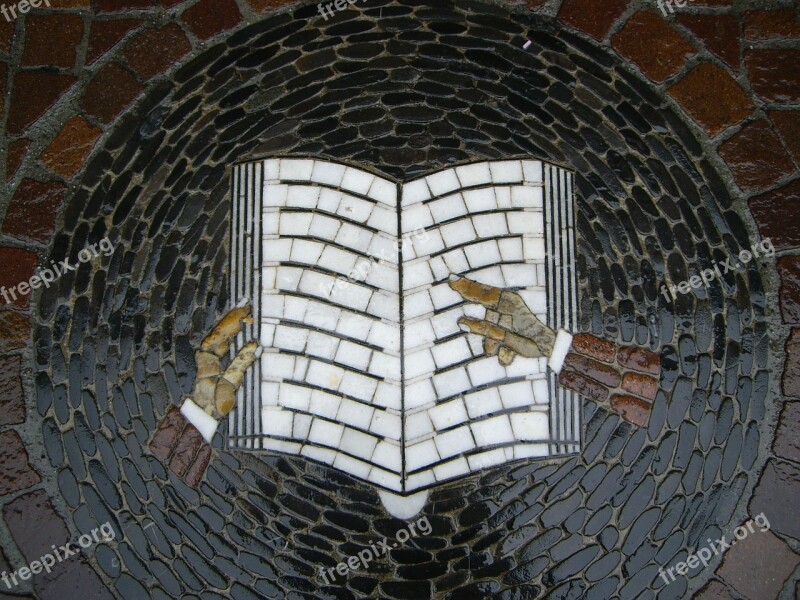 Mosaic Book Symbol Image Stone