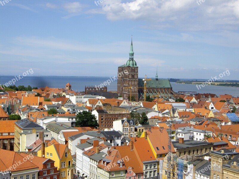 Stralsund Outlook City Roofs Houses