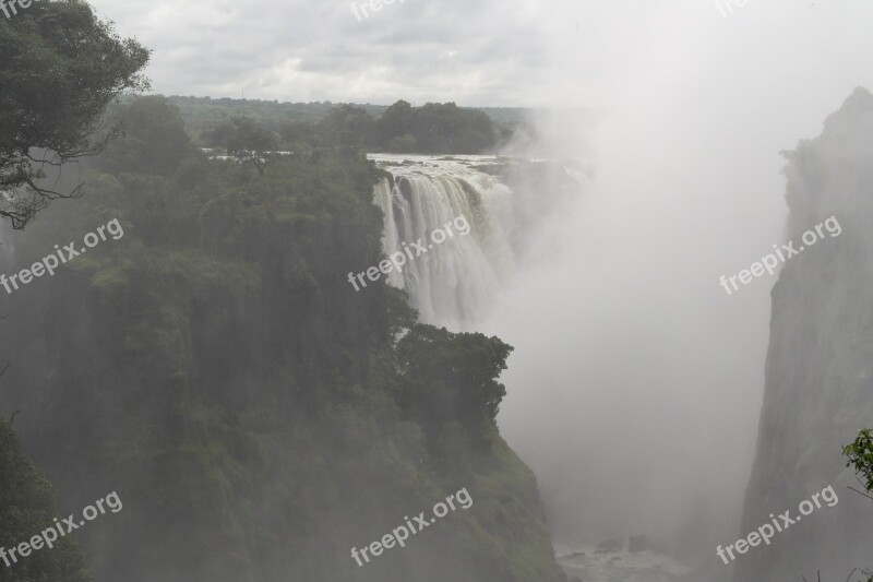 Victoria Falls Spray Travel Free Photos