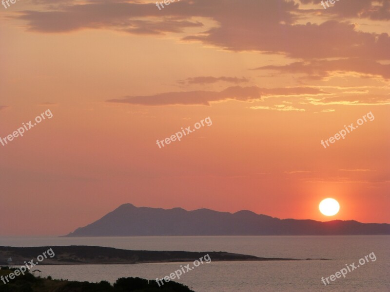 Island Greece Sea Red Free Photos