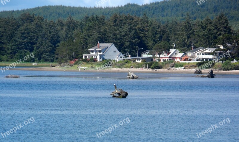 Oregon Shoreline Bay Inlet Scenic