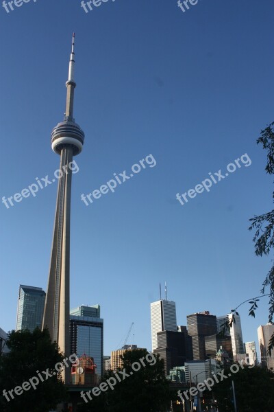 Toronto Cn Tower Tower Building Skyscraper