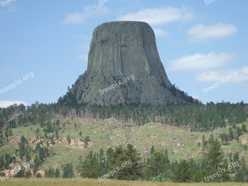 Devil's Tower Mountain America Close Encounters Devils Mountain