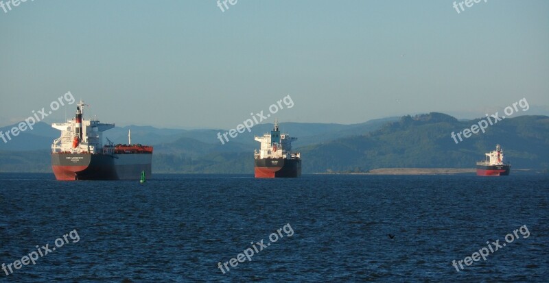 Cargo Ships Cargo Ships Freight Harbor