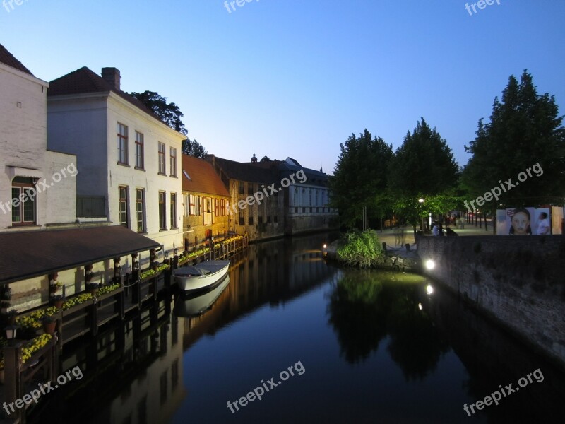 Bruges Rest Channel Boat Water