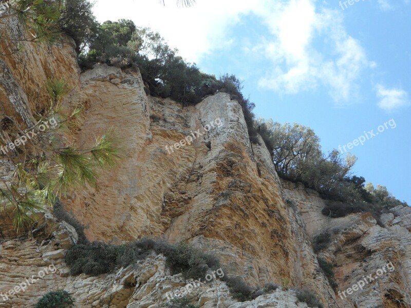 Rock Wall Mallorca Cliffs Rock Steep