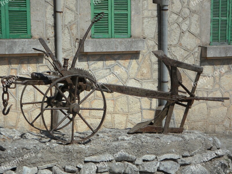 Plough Horse Plow Old Plough Rusted Old