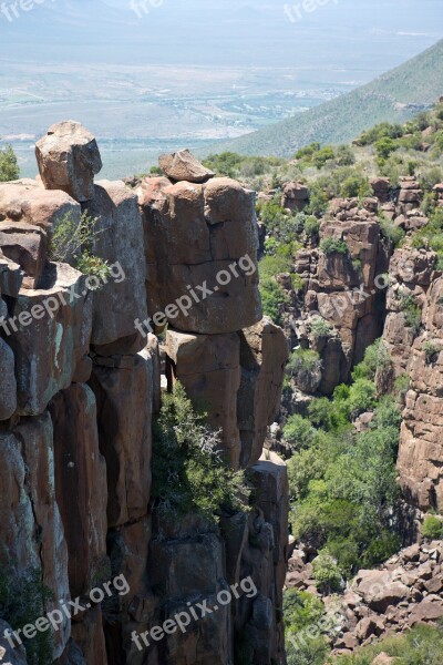 Valley Of Desolation Dolerite Stacks South Africa Eastern Cape Landscape