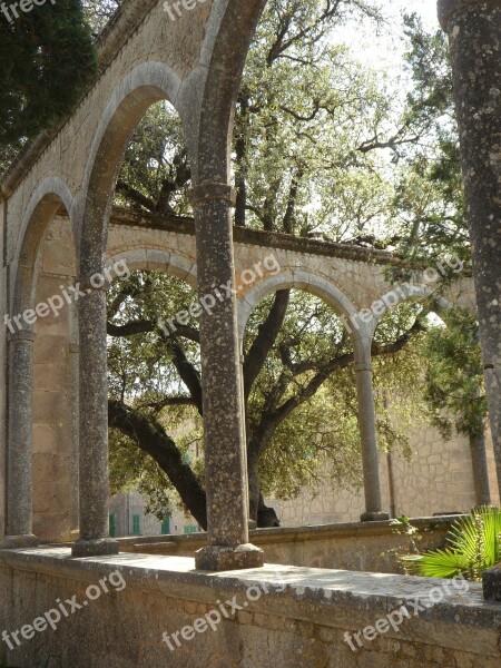 Archway Arcade Mallorca Spain Monastery