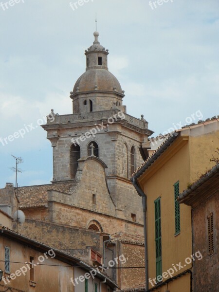 Tower Church Mallorca Steeple Sky